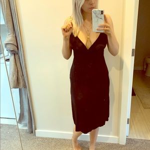 Nasty Gal Black Stretchy Midi Dress